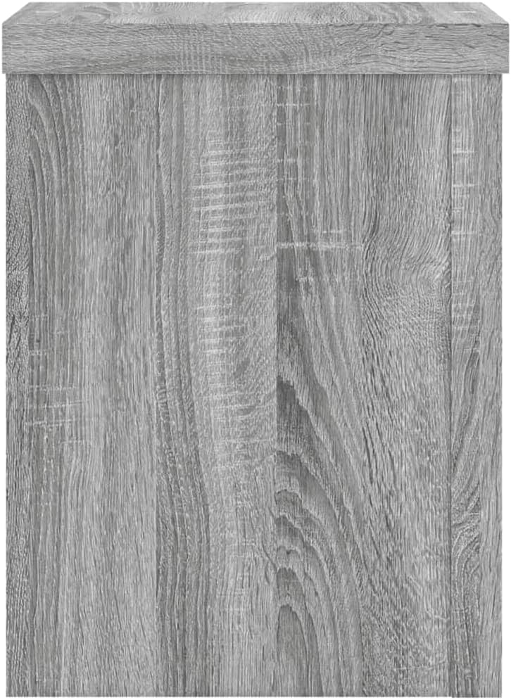 Pflanzenständer 2 STK. Grau Sonoma 15x15x20 cm Holzwerkstoff Pflanzenregal, Blumenregal Indoor/Outdo