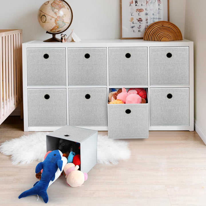 JAKAGO 6 Stück Faltbare Aufbewahrungsbox 30 x 30 x 30 cm Stoff Aufbewahrungswürfel Faltbox für Kalla