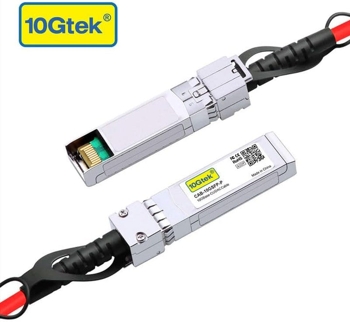 [Red] Colored 10G SFP+ DAC Cable - Twinax SFP Cable for Cisco SFP-H10GB-CU0.5M, Ubiquiti UniFi, D-Li