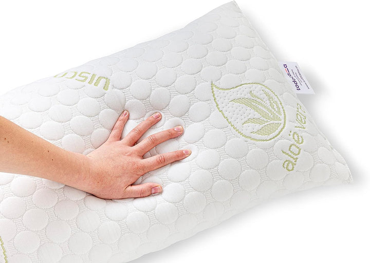 Todocama Kopfkissen, 100% viskoelastisch, Kern aus Stretch-Gewebe, gepolstert und mit Flockenpartike