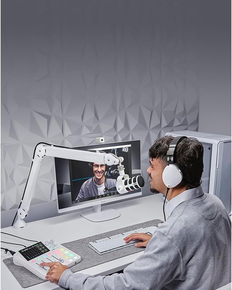 RØDE PSA1+ Professioneller Studioarm mit Federdämpfung und Kabelmanagement (Weiss), White