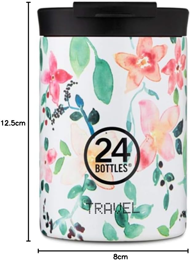 24 Bottles Travel Tumbler Isolierbecher aus lebensmittelechtem Edelstahl in der Farbe Little Buds, 3