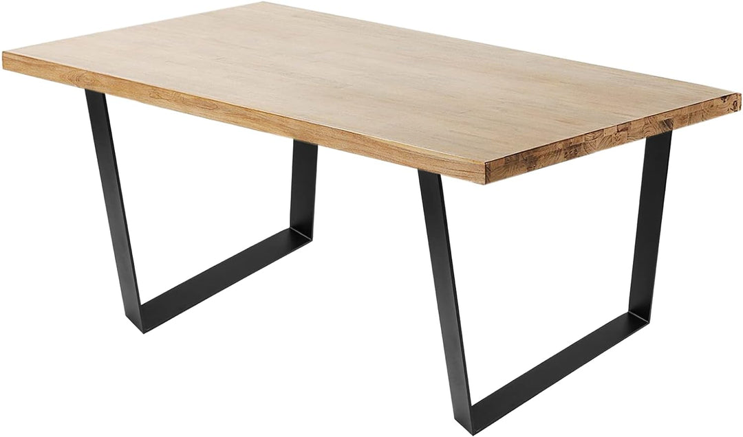 PrimeMatik - Tischbeine rechteckig aus Stahl 700 x 80 x 710 mm 2-Pack
