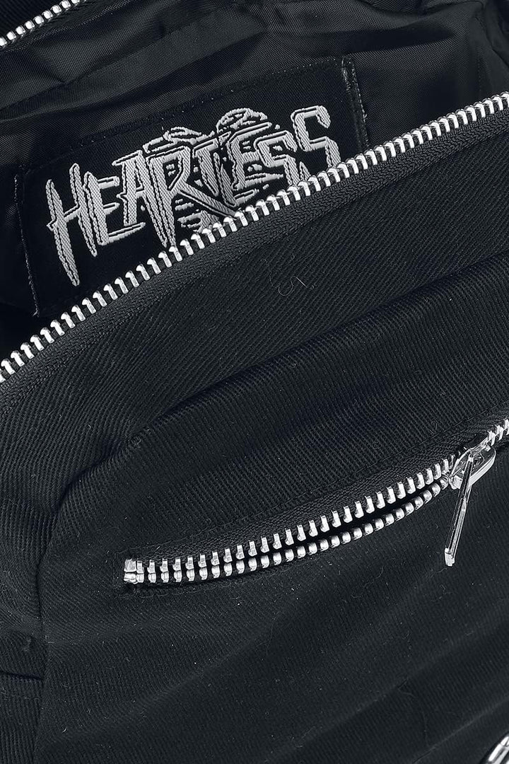 Wild Star Hearts Heartless Morality Tasche Gothic Occult Schwarzer Mini-Rucksack mit Kunstleder-Riem