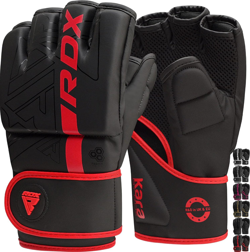 RDX Profi MMA Handschuhe Training, Kara Maya Hide Leder, Sparring Grappling Kampfsport Kickboxen Sch