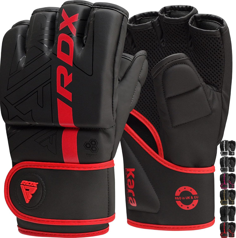 RDX Profi MMA Handschuhe Training, Kara Maya Hide Leder, Sparring Grappling Kampfsport Kickboxen Sch