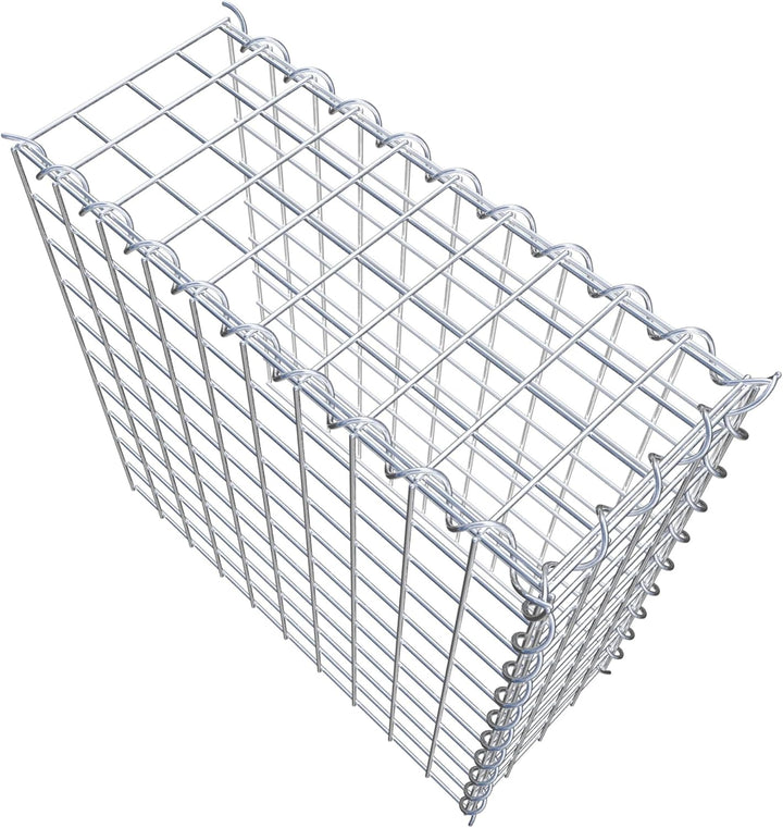 GABIONA - Gabione 50 x 50 x 20 cm - Anbau-Korb Typ 4 (ohne Stirngitter und Bodengitter) - Verzinkter