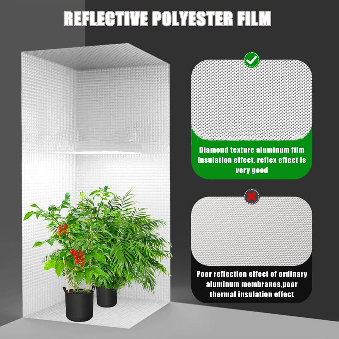 Growzelt Komplettset Anbau Set mit 200W LED Vollspektrum Grow Lampe Dimmbar, 100x100x200cm GrowZelt