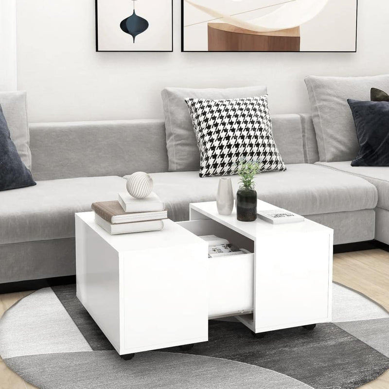 FIRBNUS Kleiner Tisch Wohnzimmer 60x60x38 cm Couchtisch Beistelltisch Holz Wohnzimmertisch Stilvolle