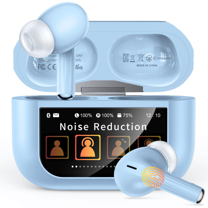 ZZU Kopfhörer Kabellose Bluetooth mit Smart Touchscreen, 48 Std. Laufzeit, Bluetooth 5.4 In-Ear Ohrh
