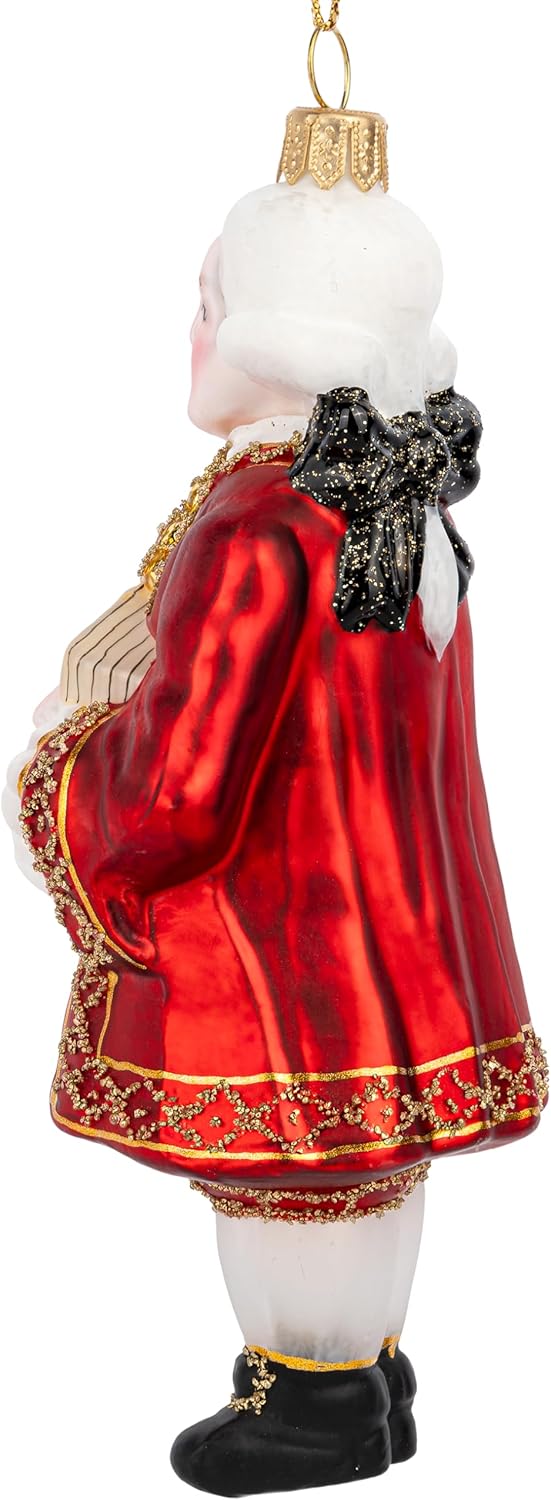 SIKORA Mozart besondere Weihnachtskugel Glas Christbaumschmuck Deko Figur Weihnachten Anhänger Ornam