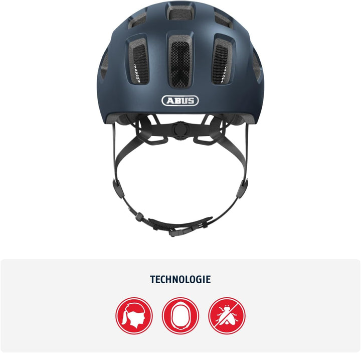 ABUS Fahrradhelm Youn-I 2.0 - mit Licht für Kinder, Jugendliche und junge Erwachsene - für Mädels un