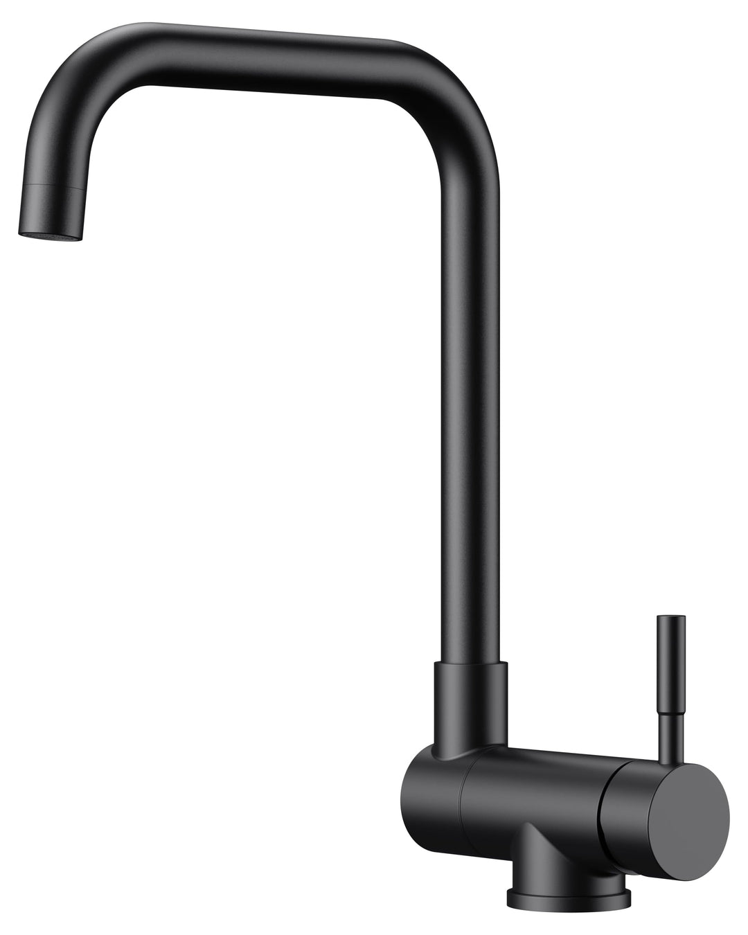 FORIOUS Wasserhahn Küche Schwarz, Küchenarmatur mit 360° Schwenkbar und Klappbar, L-förmiger Edelsta