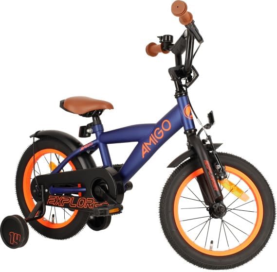 AMIGO Explorer - Kinderfahrrad - 12/14 / 16 Zoll - mit Handbremse, Rücktritt, Lenkerpolster und Stüt