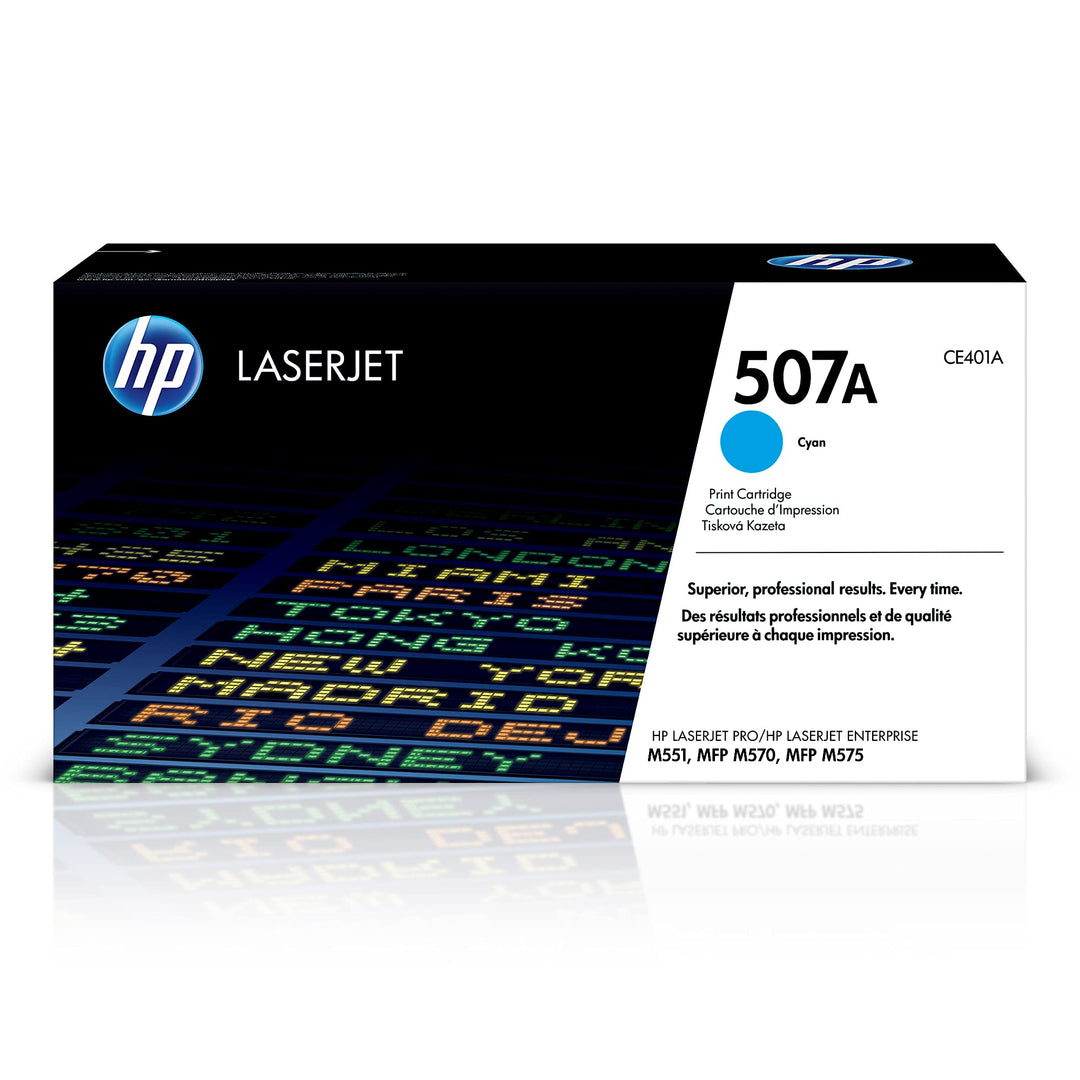 HP 507A (CE401A) Blau Original Toner für HP Laserjet Enterprise M551, Color M575, Pro 570,Cyan 6.000
