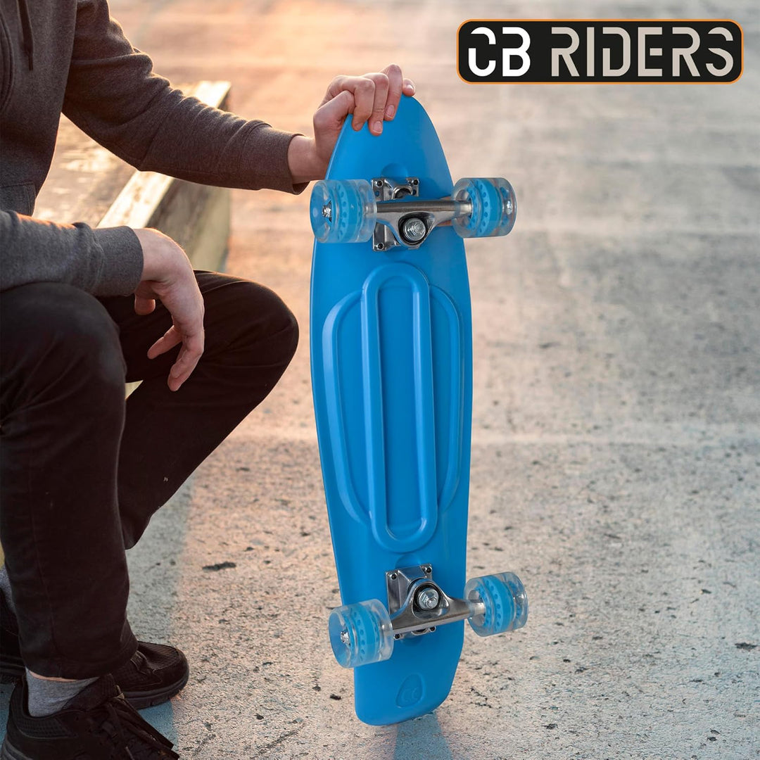 COLORBABY CB Riders, Skateboard, Blau, 71 x 20 cm, Achse aus Aluminium, für Kinder, Board mit 4 PU-R