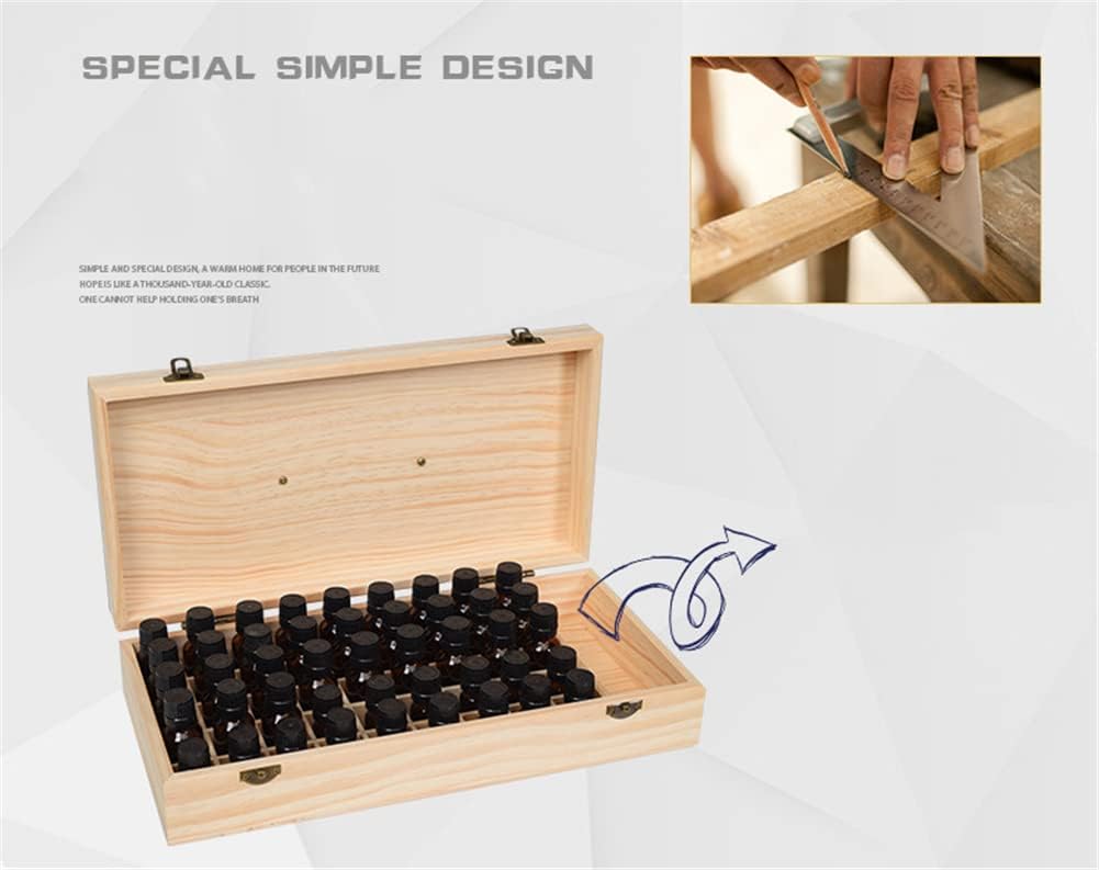 RoseFlower Bambus Ätherisches Öl Organisator Behälter Duftöle Display Ständer, 46 Löcher Aufbewahrun