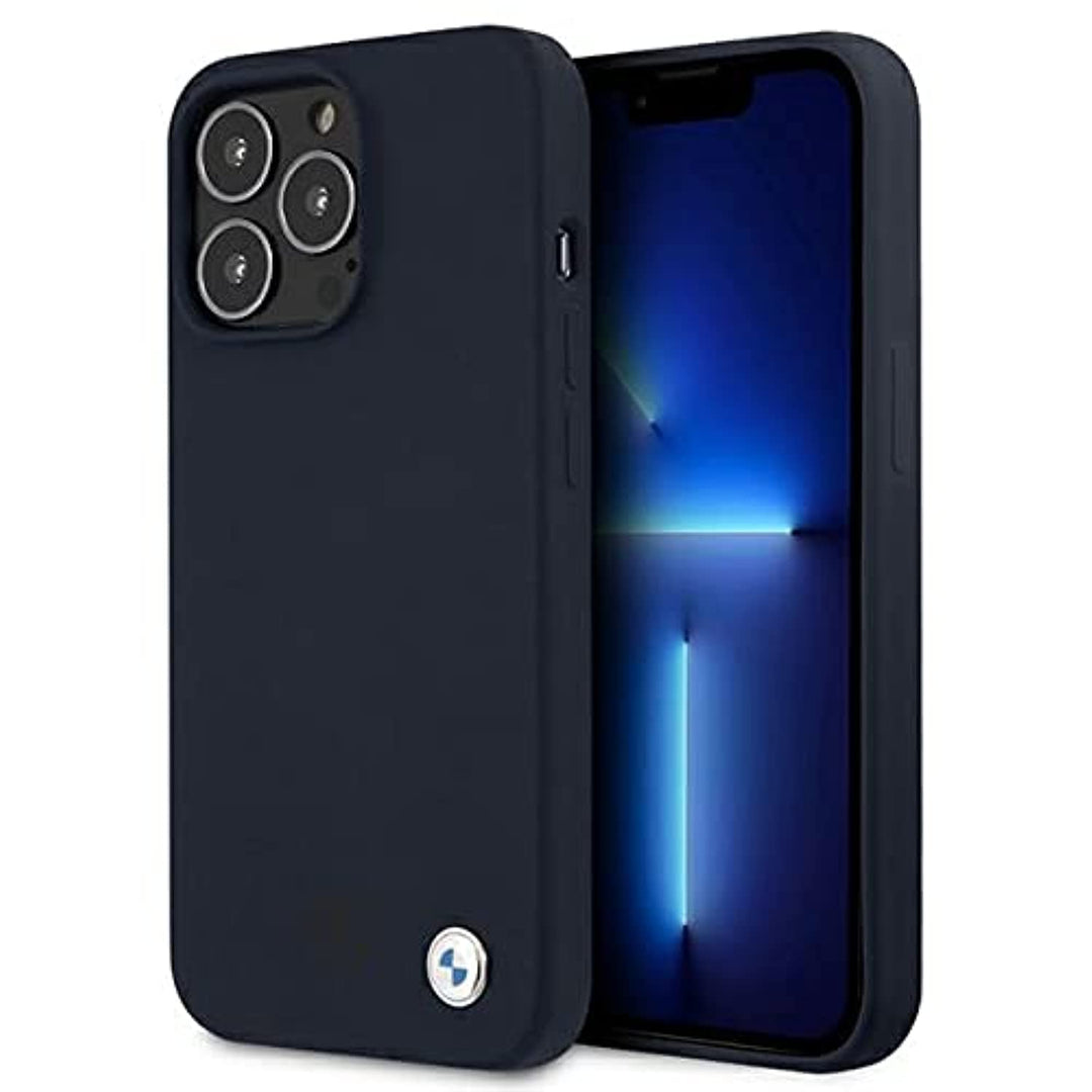 BMW BMHCP13XSILNA hülle für iPhone 13 Pro Max 6,7" Marine Silicone Signature