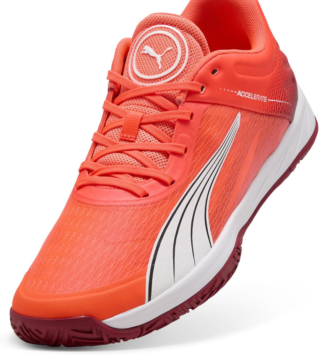 Puma Beschleunigt Den Turbo Unisex Hallenturnschuh 38 EU Glowing Red Puma White Dark Crimson Puma Bl
