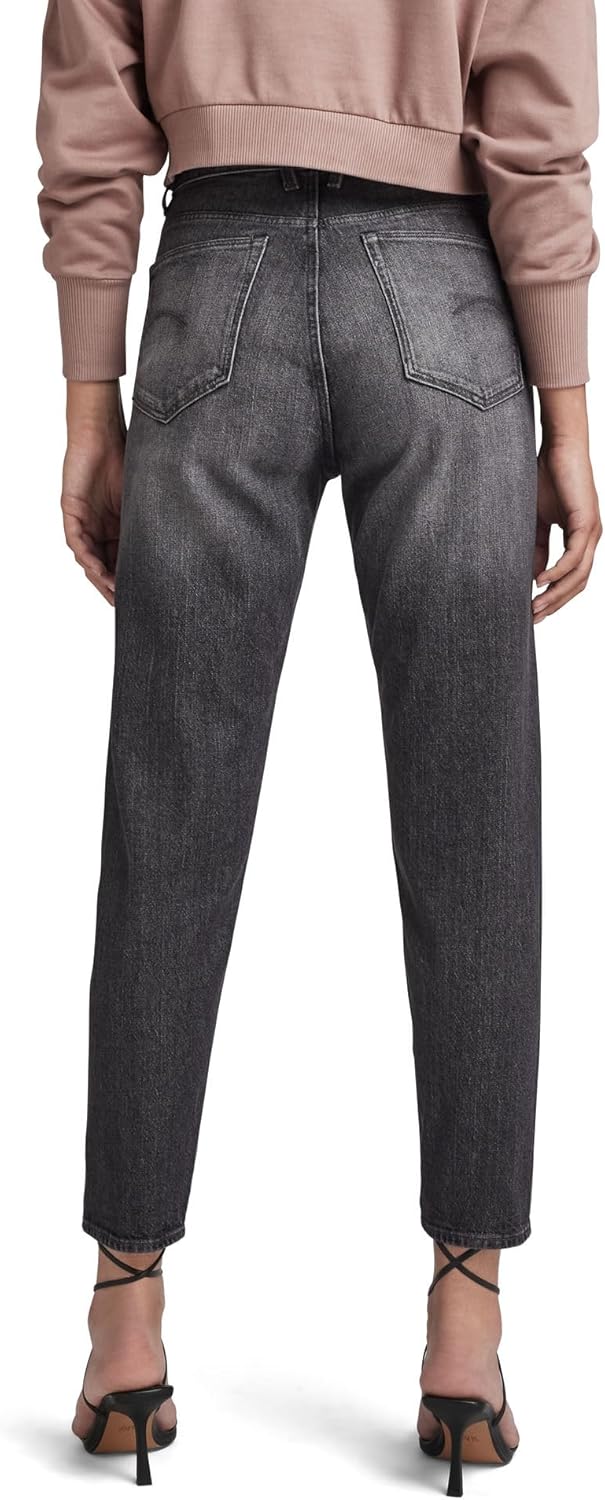 G-STAR Damen Janeh Ultra High Wasit Mom Ankle Straight Jeans, Schwarz (Faded Basalt C530-b155)