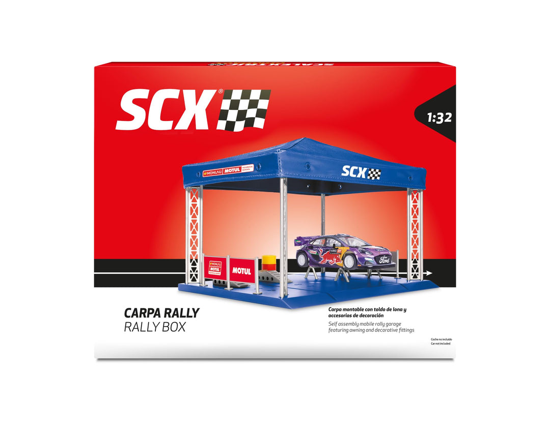 SCALEXTRIC - Zubehör und Erweiterungen Rennstrecken im Originalmassstab 1:32 (Carpa Box Rally) Zelt