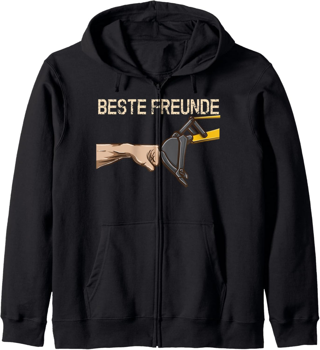 Baggerfahrer Bagger Baggerschaufel Faust Beste Freunde Kapuzenjacke