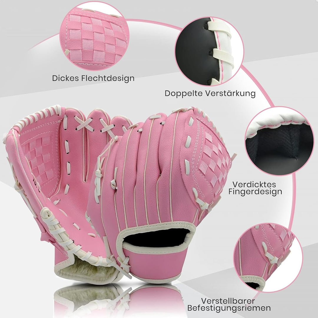 LeapBeast Baseball Handschuhe, Softball Handschuhe mit 1 Ball, Baseball Training Wettbewerb Handschu