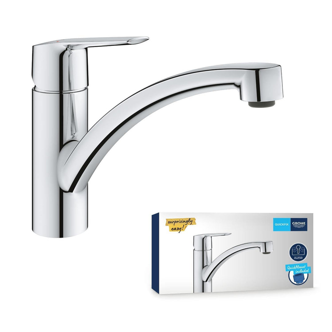 GROHE Start - Einhand-Spültischarmatur (DN 15, Schwenkbereich 140°, Einlochmontage), chrom, 30530002