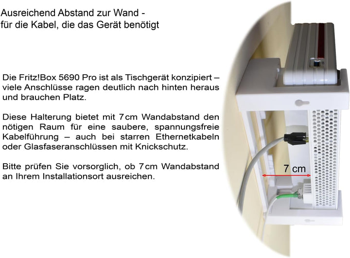 EasyClick passgenauer Wandhalter für AVM Fritz!Box 5690 Pro, auch als Deckenhalterung, sicher einras