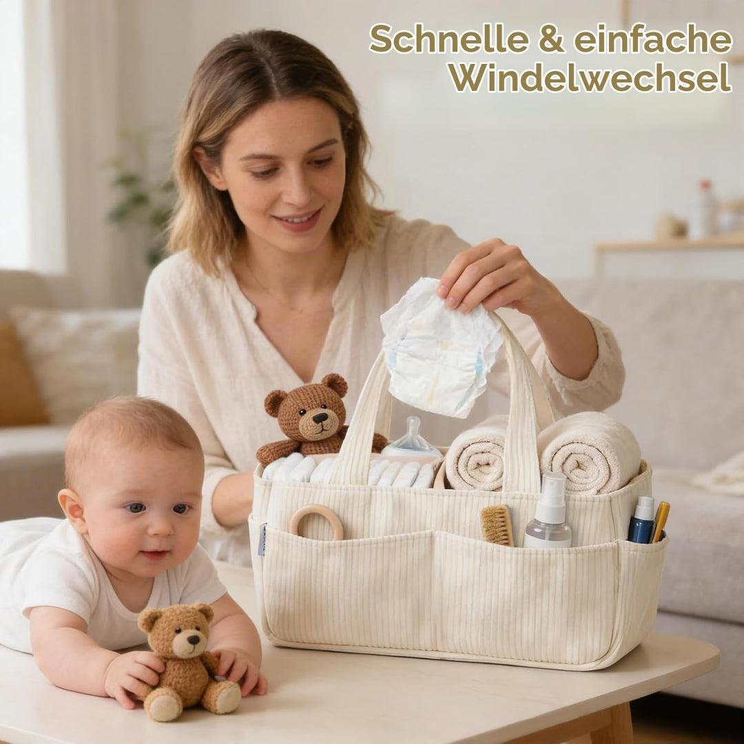 Wickelkorb Organizer, Baby-Aufbewahrungskorb für Wickeltisch, Wickelorganizer, Baby-Diaper-Caddy-Org