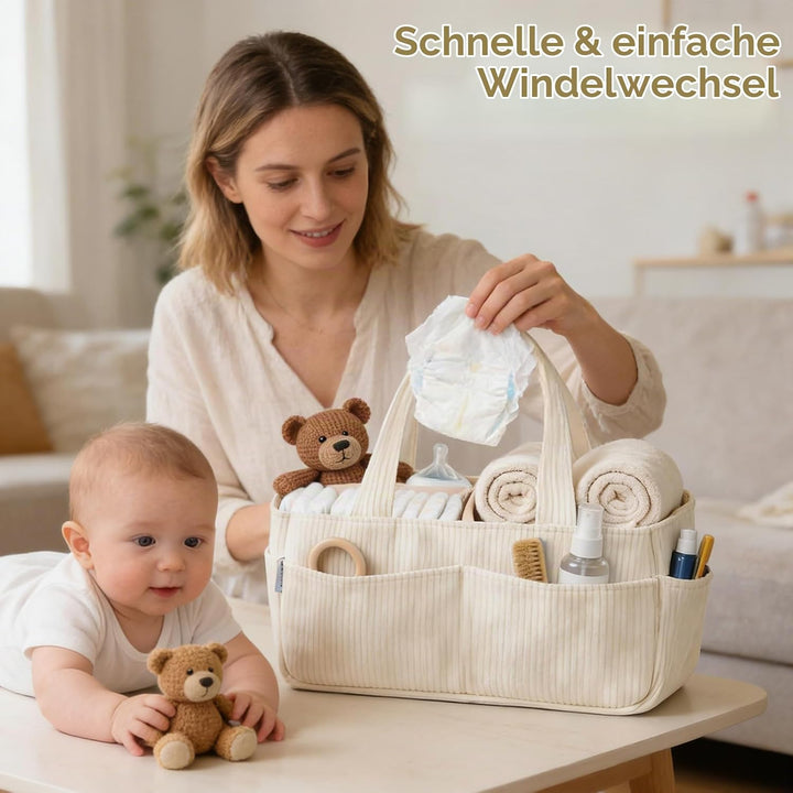 Wickelkorb Organizer, Baby-Aufbewahrungskorb für Wickeltisch, Wickelorganizer, Baby-Diaper-Caddy-Org