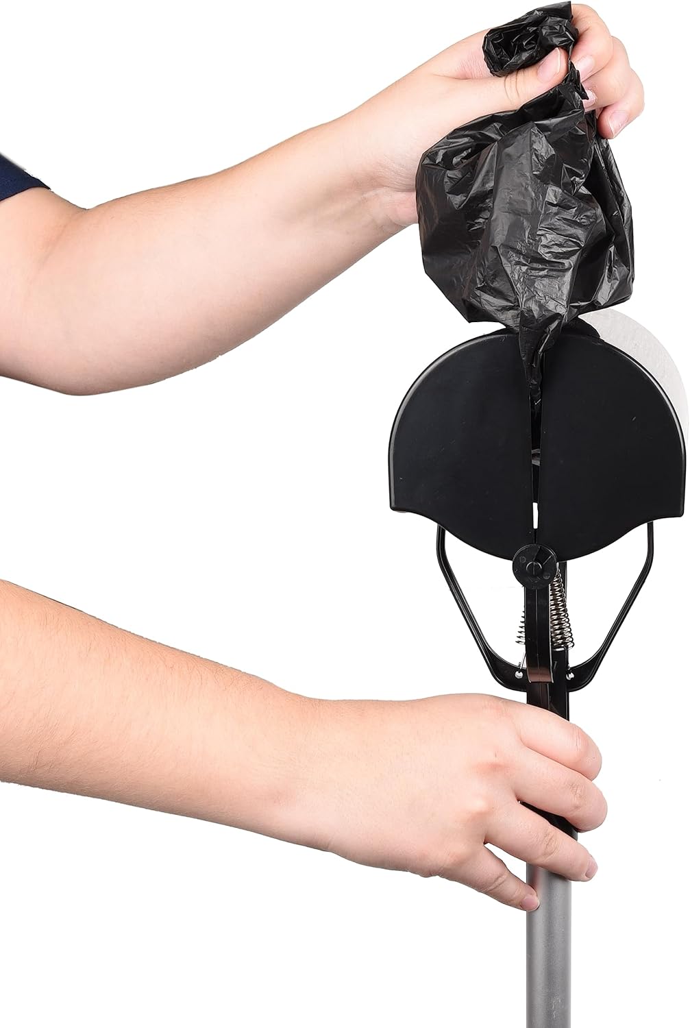 Flamingo Kotschaufel Piper – Grau & Schwarz – 70,5 cm XXL Länge | Hygienische Hundekotentsorgung ohn