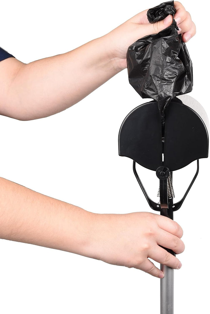 Flamingo Kotschaufel Piper – Grau & Schwarz – 70,5 cm XXL Länge | Hygienische Hundekotentsorgung ohn