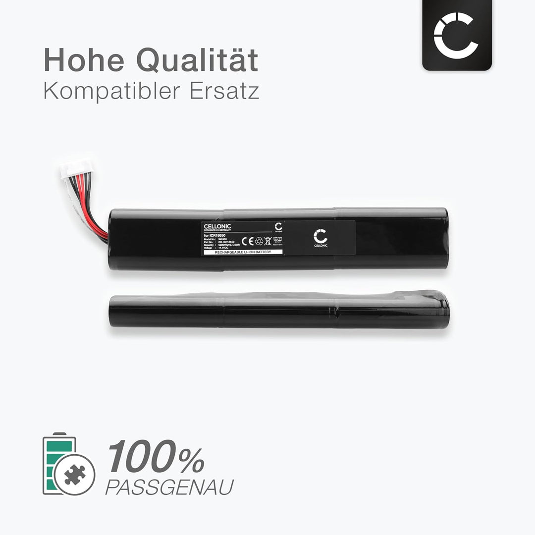 CELLONIC, Lautsprecherakku kompatibel mit Teufel Boomster (2020), ICR18650 (5200mAh, 11.1V) Ersatzak