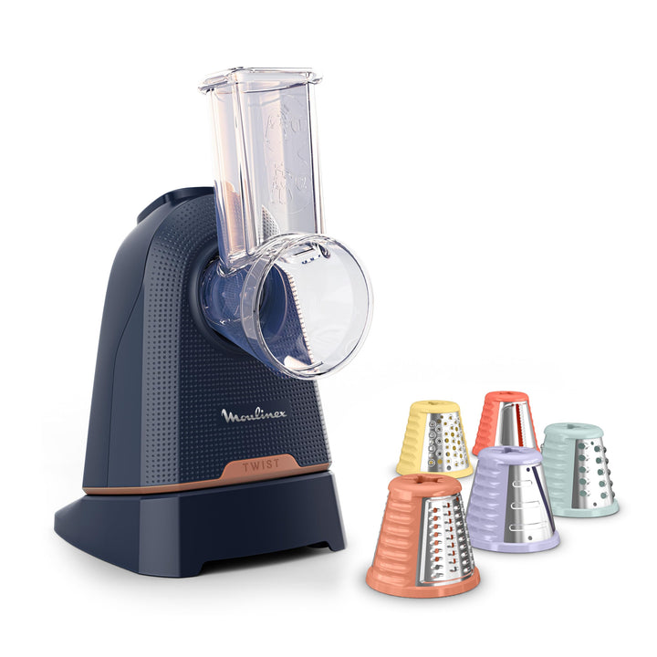 Moulinex Fresh Express Twist Multi-Zerkleinerer, 5 Funktionen, Schneiden, Zerkleinern, Reiben, Riffe