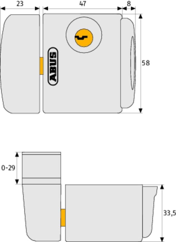 ABUS Fenster-Zusatzsicherung FTS3003 AL0145- Fensterschloss für nach innen öffnende Fenster, gleichs