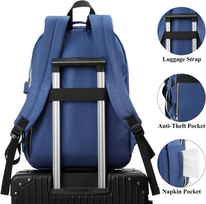 YAMTION Rucksack Damen,Schulrucksack Mädchen Teenager Schultasche Frauen 15.6 Zoll Laptop Rucksack m