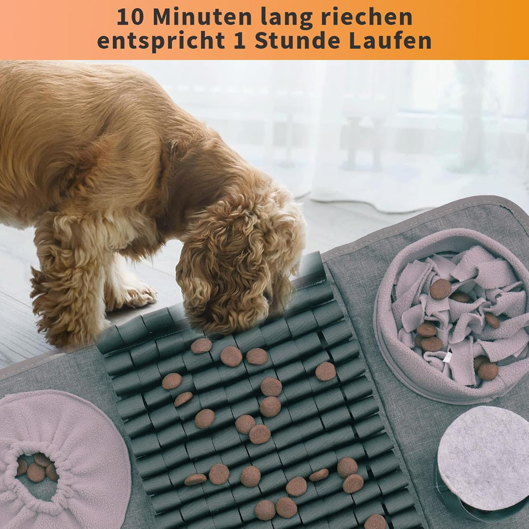 Hund SchnüFfelteppich, Waschbar Trainingsmatte Futtermatte SchnüFfelteppich FüR Hunde Riechen Traini