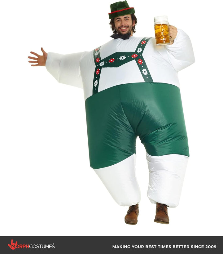 Morph Aufblasbares Lederhosen Kostüm für Erwachsene, Megamorph - Einheitsgrösse Lederhosen Erwachsen