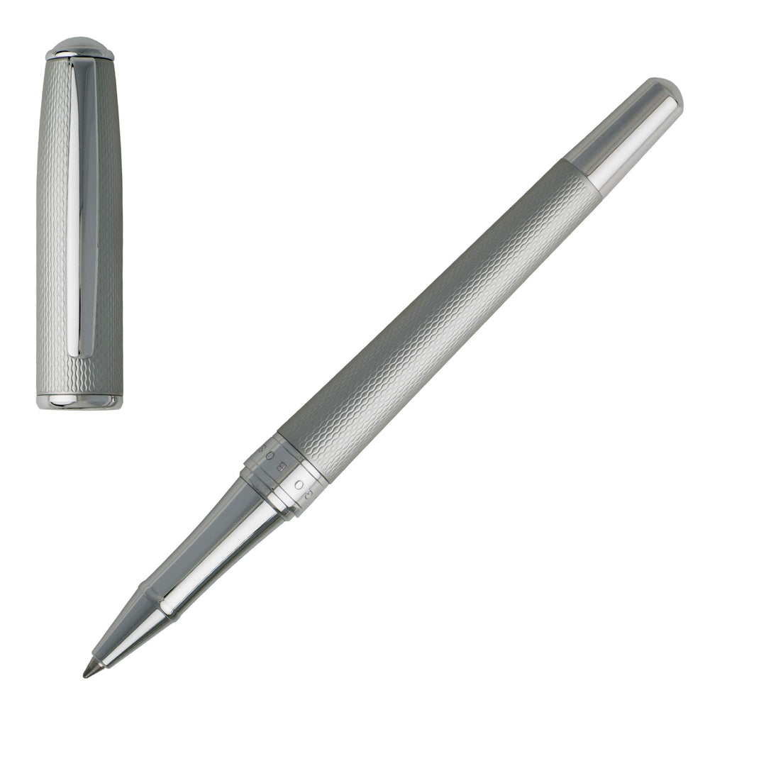 Hugo Boss Tintenroller Essential Matte Chrome, 1 Stück (1er Pack) Tintenroller Chrom, Tintenroller C