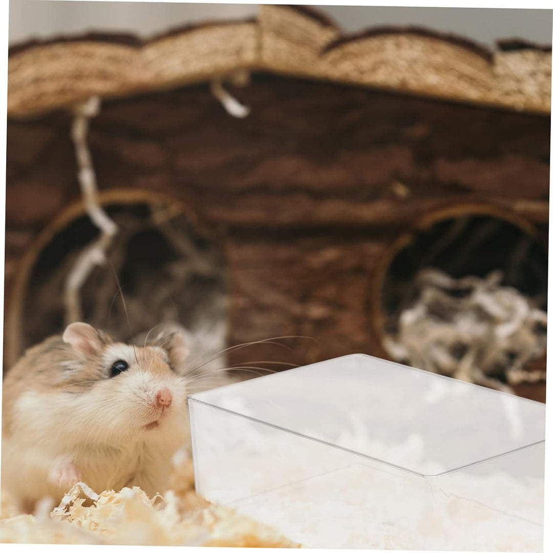 Supvox Transparente Sandbadewanne aus Acryl mit Sandbad Wachteln Kompaktes Hamsterbad für Täglichen