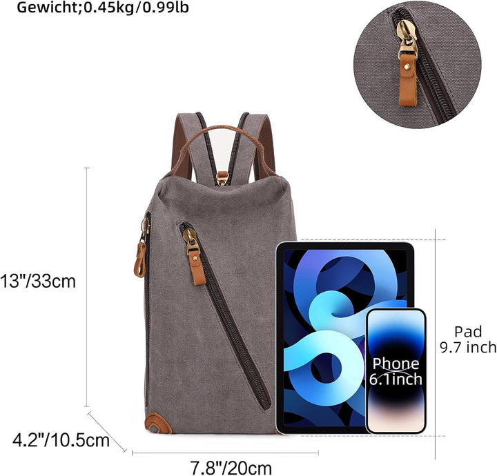 KL928 Canvas Sling Bag Herren und Damen, Schultertasche Crossbody Schulterrucksack Rucksack Shoulder