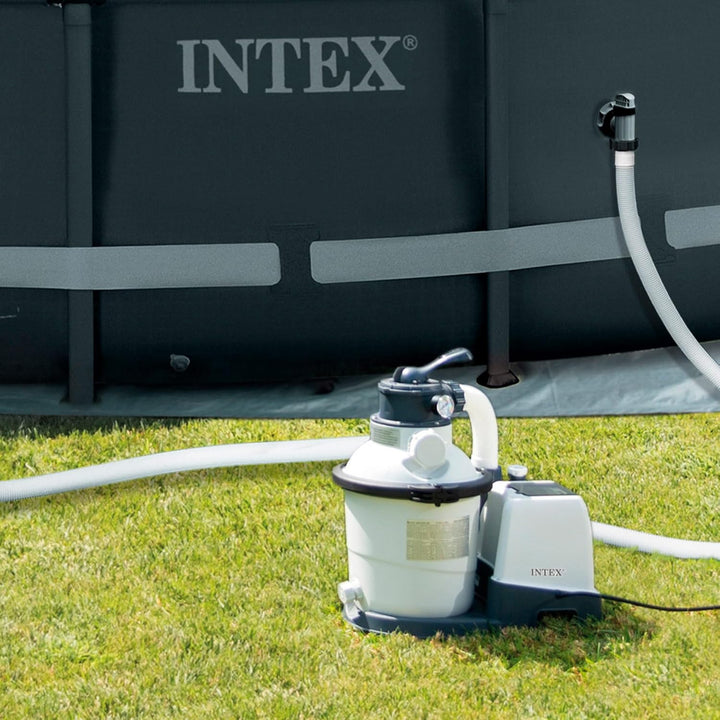 Intex Krystal Clear Sandfilteranlage SX925, Umwälzleistung 2.000 l/h, 26642, Weiss Single, Single