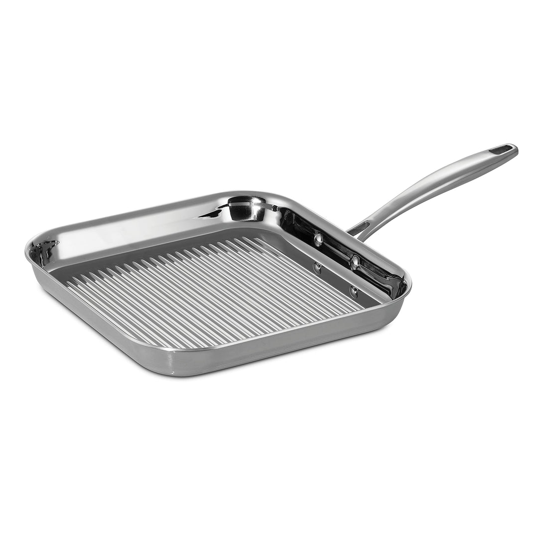 Tramontina 11-inch 80116/072DS Gourmet Stainless Steel Induction-Ready Tri-Ply Clad 11 inch Grill Pa