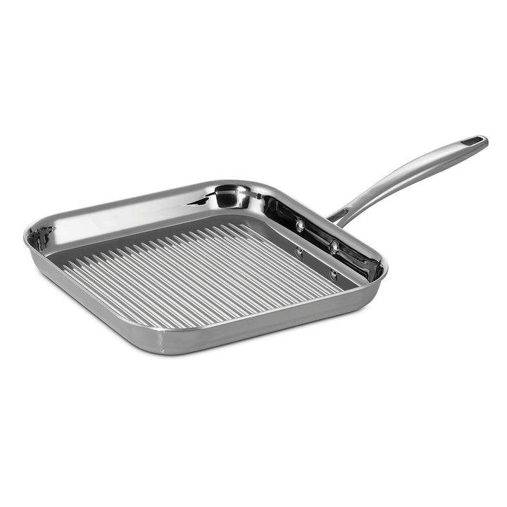 Tramontina 11-inch 80116/072DS Gourmet Stainless Steel Induction-Ready Tri-Ply Clad 11 inch Grill Pa