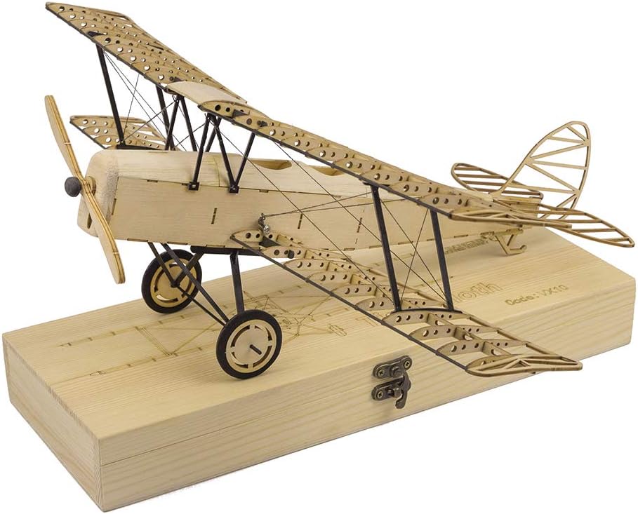 3D-Puzzles für Erwachsene DIY Tiger Motte Bi-Plane Holz Modelle, Laser Cut Balsaholz Flugzeug-Kits z