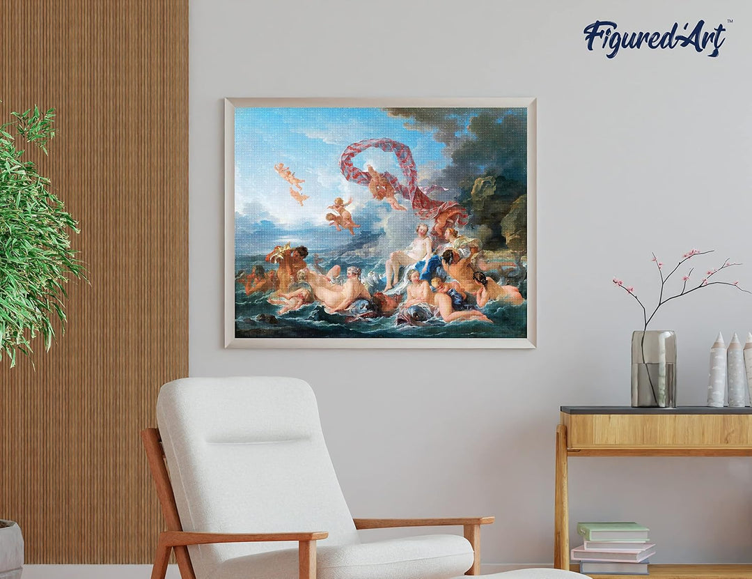 Figured'Art Diamond Painting Erwachsene 40x50cm Ganze Leinwand gerollt Der Triumph der Venus Françoi