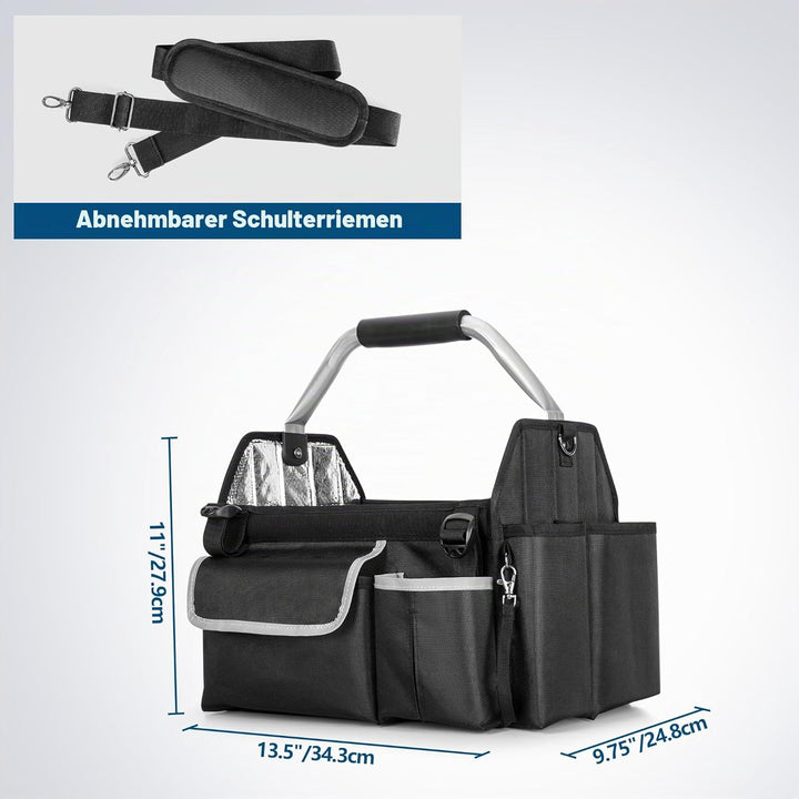 Detailing Caddy, zusammenklappbare Aufbewahrungstasche fürs Auto mit Griff und Schultergurt, Organiz