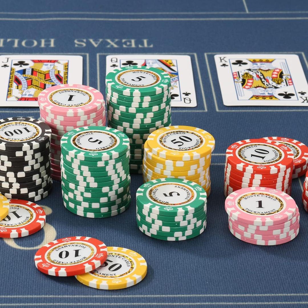 LUOBAO 14 Gramm Clay Premium Poker nummerierte Chips für Texas Holdem, Blackjack 200 Stück, 14 g Ton