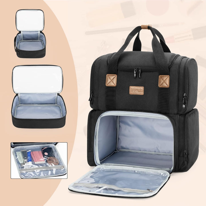 BAFASO Kosmetiktasche Rucksack, Make Up Organizer Tasche für Damen, Kulturtasche Rucksack für Mädche